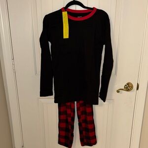 Classic Black and Red Kids Pajama Set